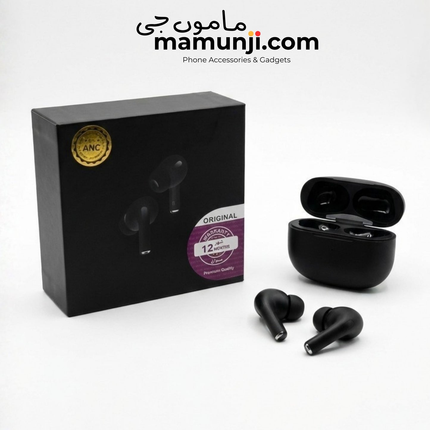 ANC Wireless Airpods (Box Pack) - Black